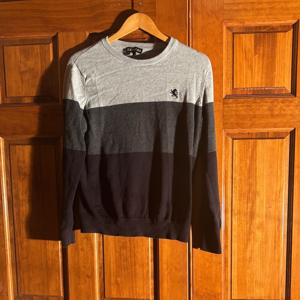 Express Men's Two-Tone Crewneck Sweater